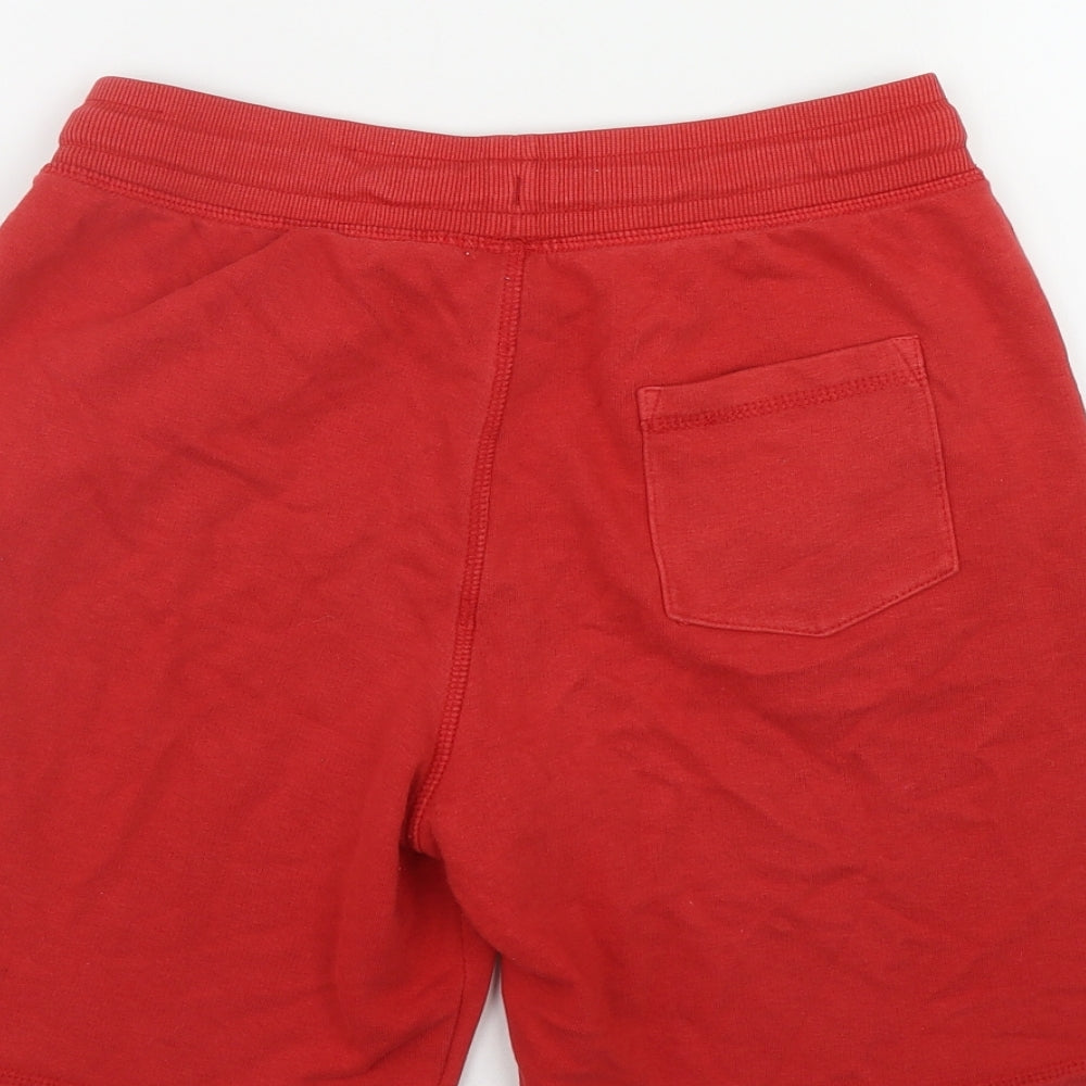 George Boys Red  Cotton Sweat Shorts Size 12-13 Years  Regular
