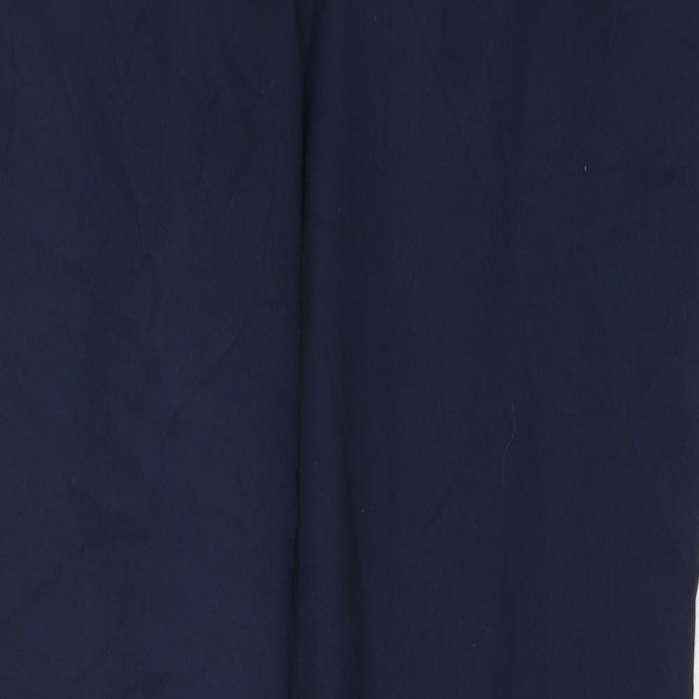 Zara Womens Blue  Cotton Trousers  Size M L27 in Regular