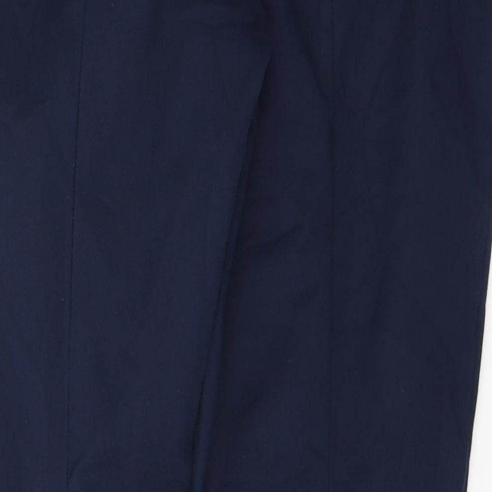 Zara Womens Blue  Cotton Trousers  Size M L27 in Regular