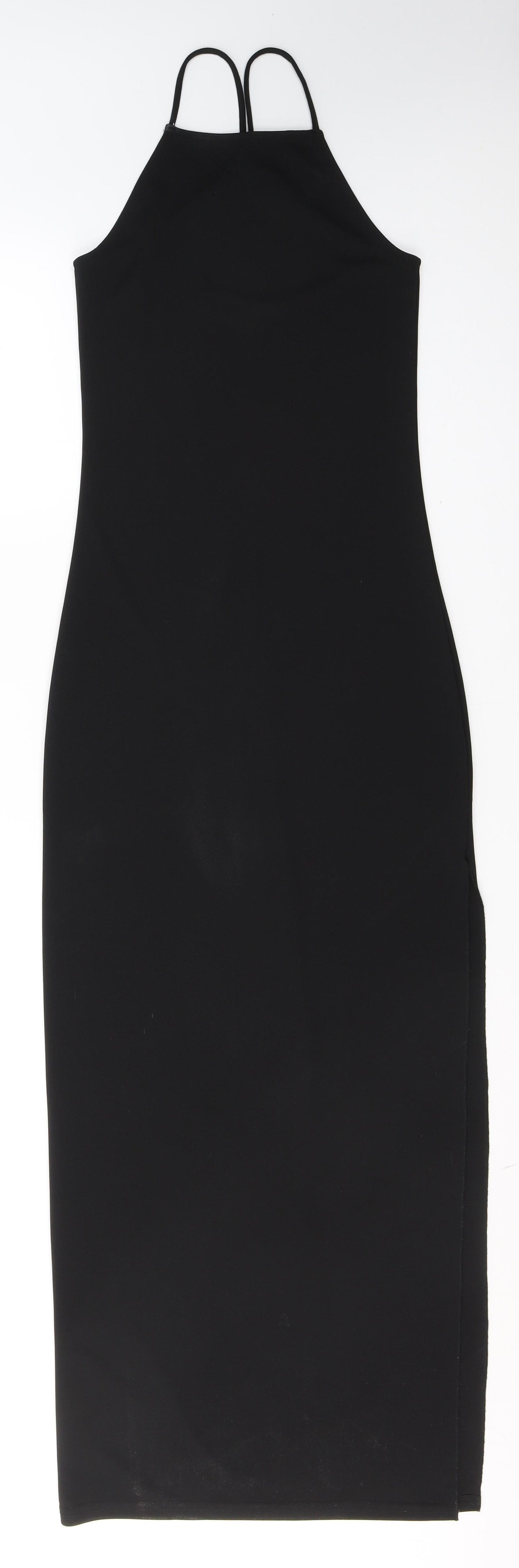 Divided by H&M Womens Black  Polyester Slip Dress  Size XS  Halter Pullover