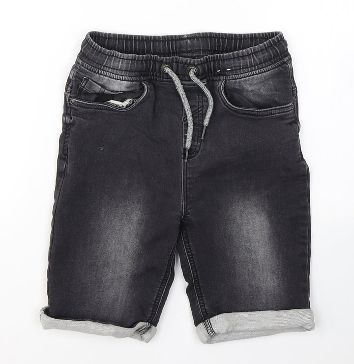 TU Boys Black Cotton Cropped Jeans Size 9 Months Regular Pullover