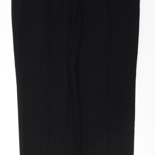 Marks and Spencer Womens Black  Polyester Trousers  Size 10 L30 in Regular Button