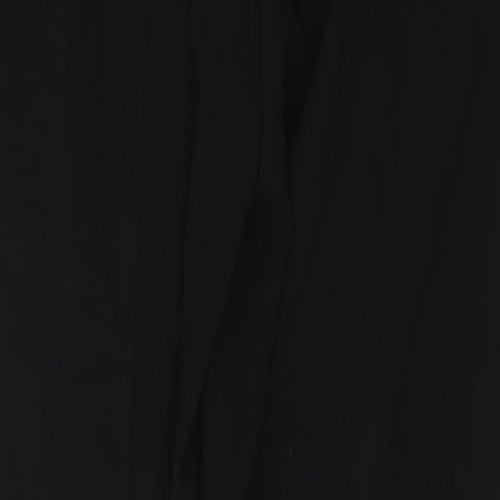 Marks and Spencer Womens Black  Polyester Trousers  Size 10 L30 in Regular Button