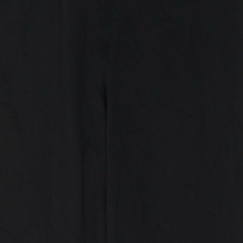 Marks and Spencer Womens Black  Polyester Trousers  Size 16 L30 in Regular Button