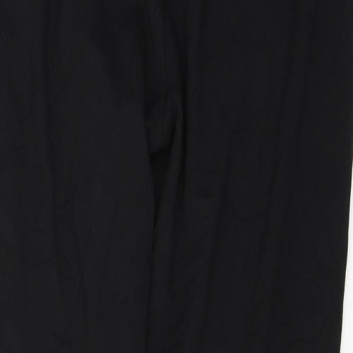 Marks and Spencer Womens Black  Polyester Trousers  Size 16 L30 in Regular Button