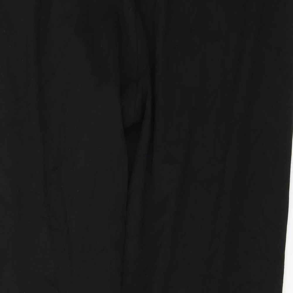 Marks and Spencer Womens Black  Polyester Trousers  Size 16 L30 in Regular Button