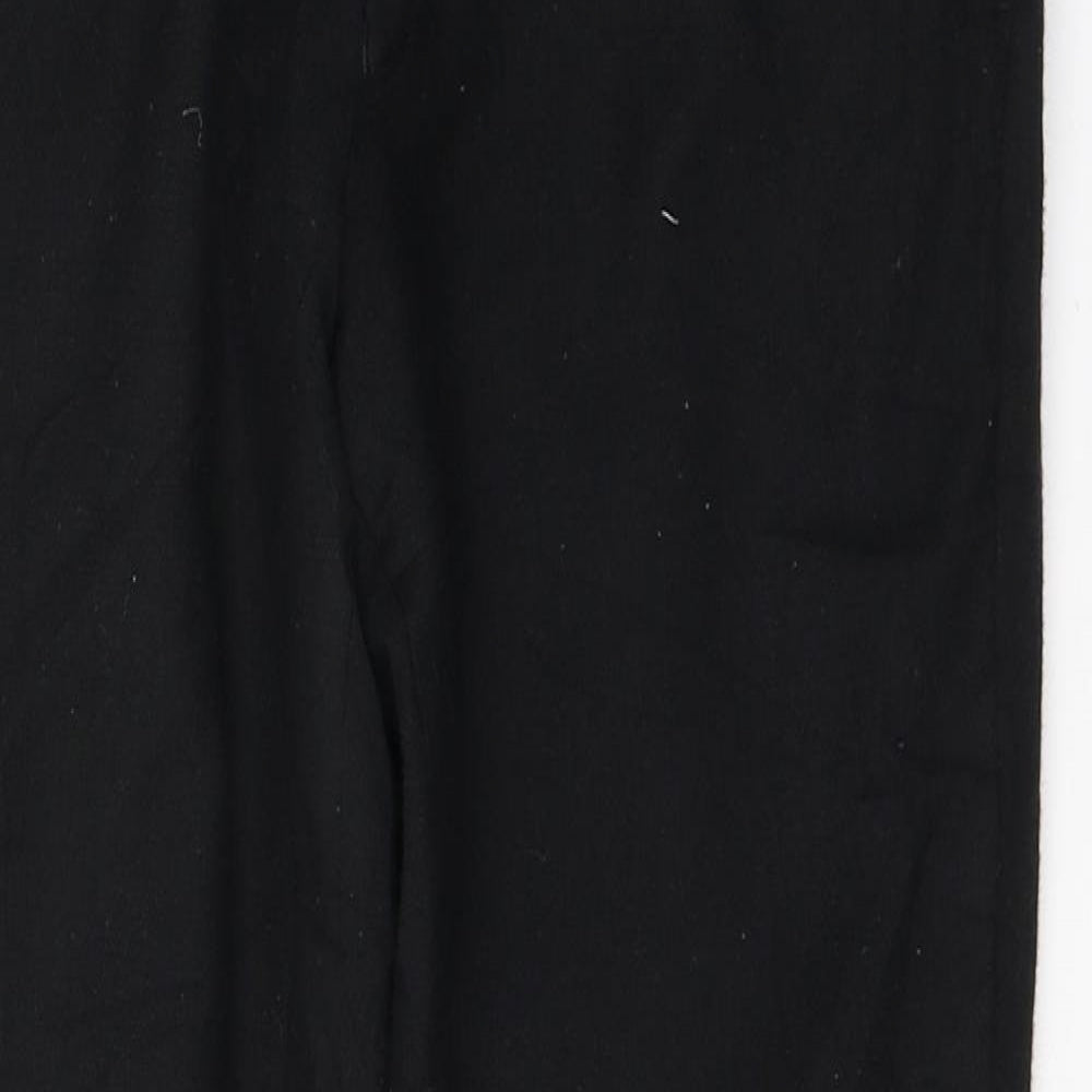 Marks and Spencer Mens Black  Wool Trousers  Size 30 in L29 in Regular Buckle