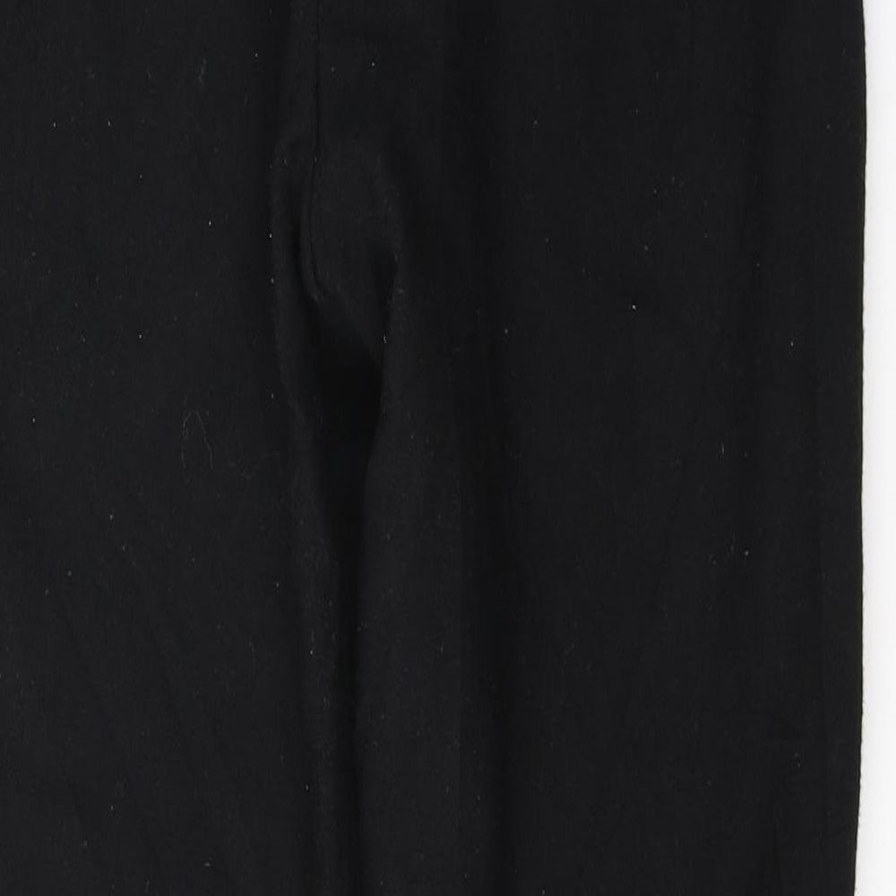 Marks and Spencer Mens Black  Wool Trousers  Size 30 in L29 in Regular Buckle