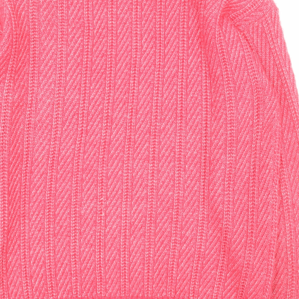 Marks and Spencer Womens Pink Round Neck  Polyester Pullover Jumper Size M