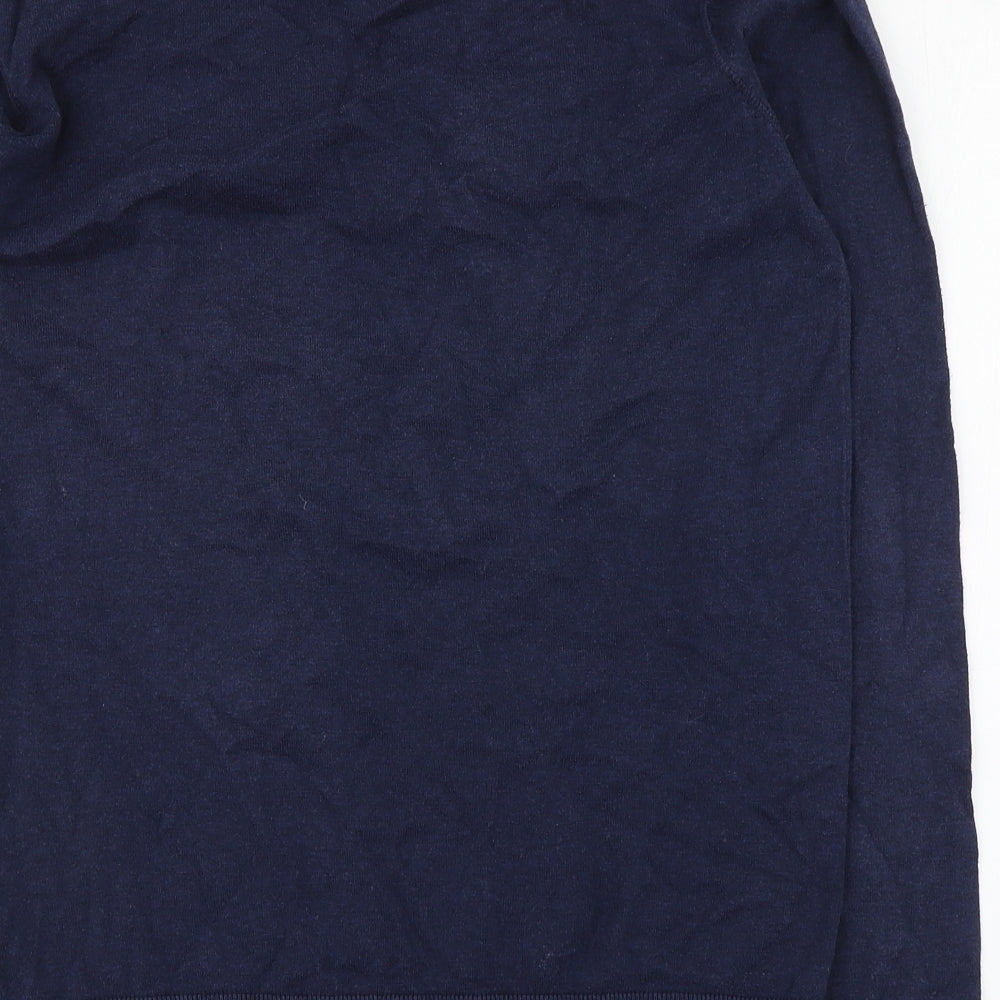 Hilfiger Denim Mens Blue Round Neck  Cotton Pullover Jumper Size XL