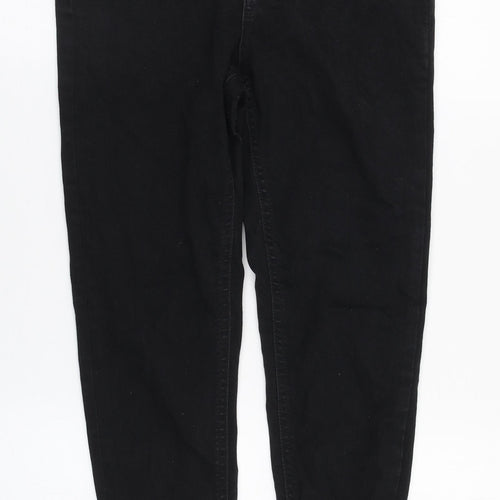 Miss Selfridge Girls Black  Cotton Straight Jeans Size 10 Years L24 in Regular Zip