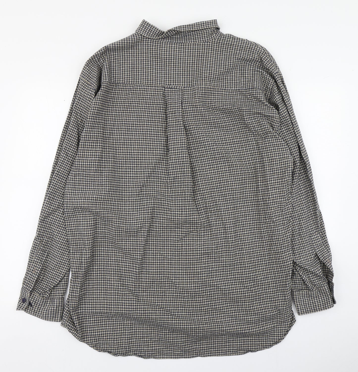 St Bernard Mens Blue Plaid Cotton  Button-Up Size XL Collared Button
