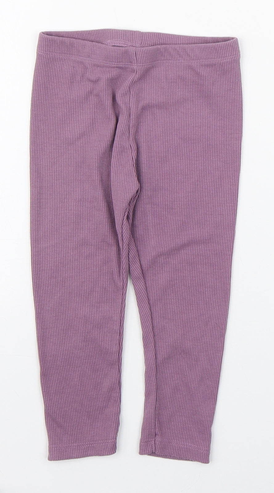 Dunnes Stores Girls Purple  Polyester Jogger Leggings Size 18-24 Months  Pullover