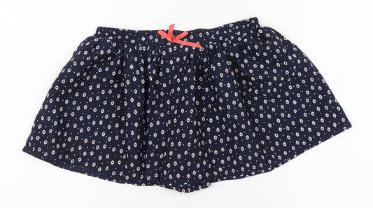 Young Dimension Girls Blue Polka Dot 100% Polyester Hot Pants Shorts Size 7-8 Years  Regular