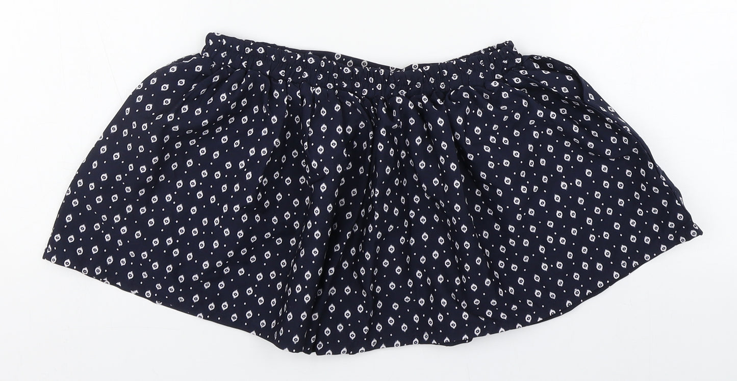 Young Dimension Girls Blue Polka Dot 100% Polyester Hot Pants Shorts Size 7-8 Years  Regular