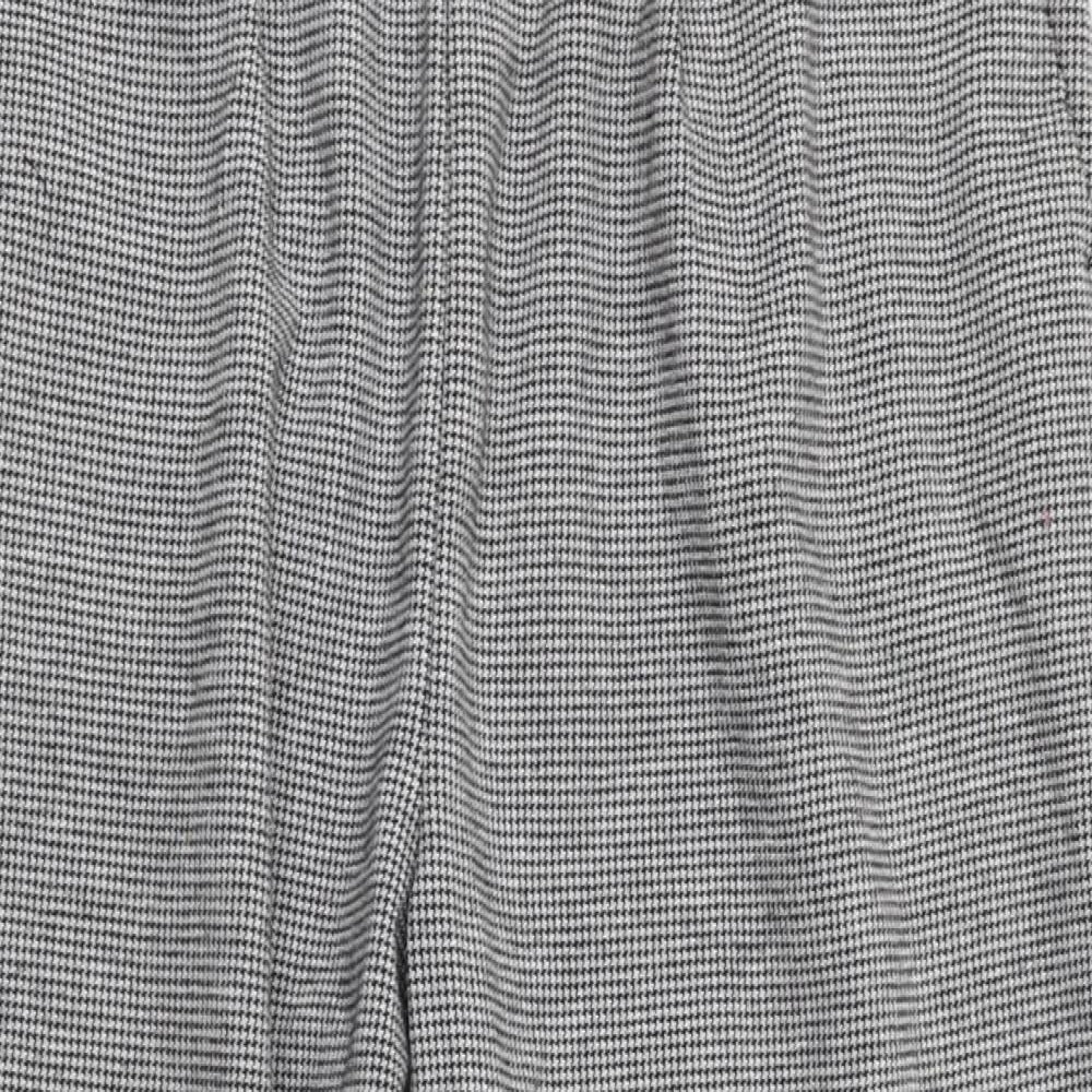 F&F Womens Grey Houndstooth Polyester Trousers  Size 16 L23 in Regular