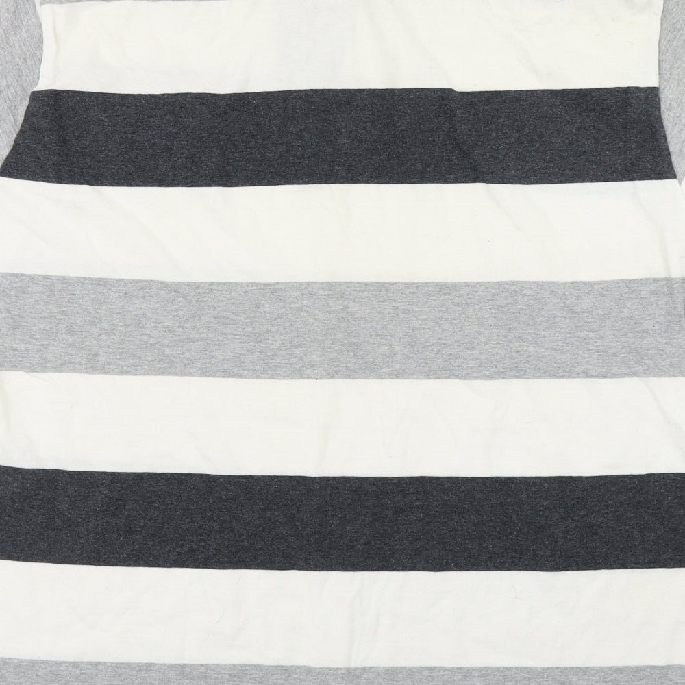 Rangers Football Club Mens Grey Striped Cotton  Polo Size 2XL Collared Pullover