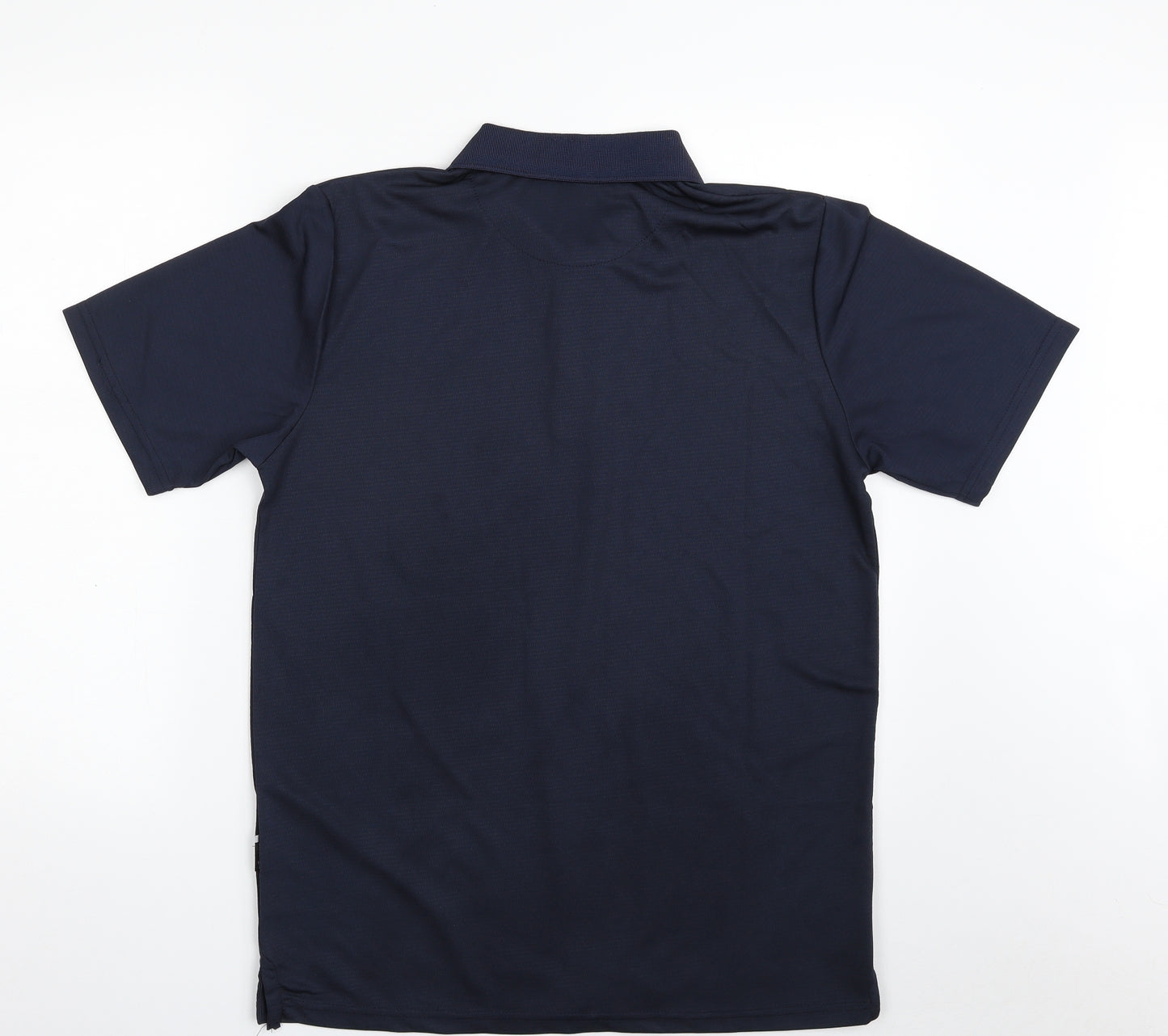 Slazenger Mens Blue  100% Polyester Pullover Polo Size M Collared Button