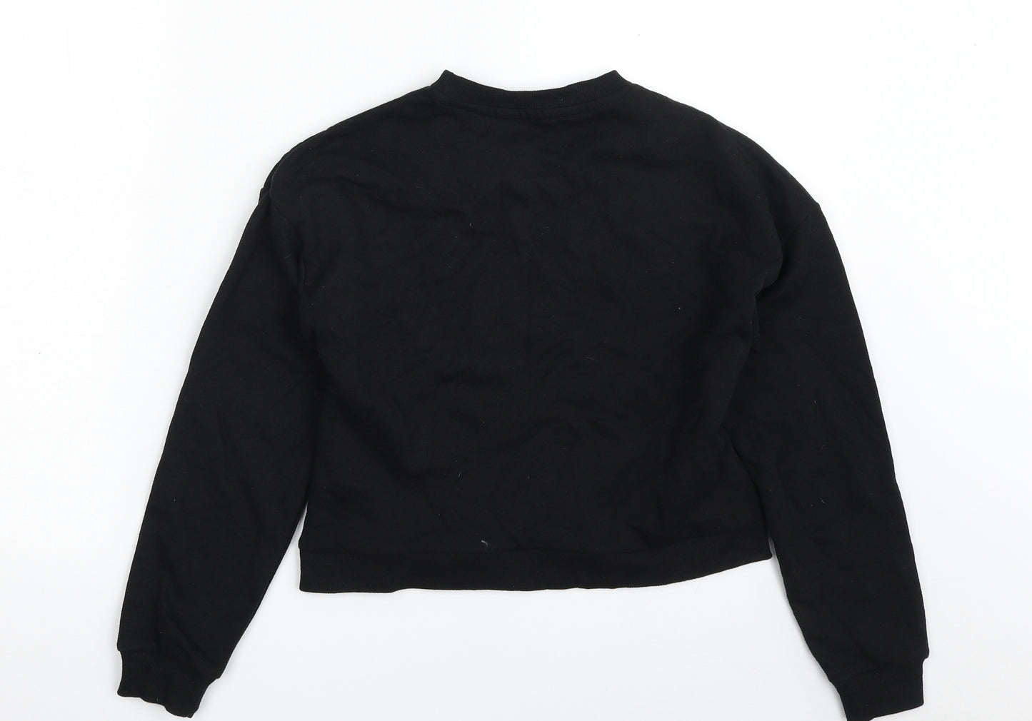 Pep&Co Girls Black  Cotton Pullover Sweatshirt Size 9-10 Years  Pullover - Christmas