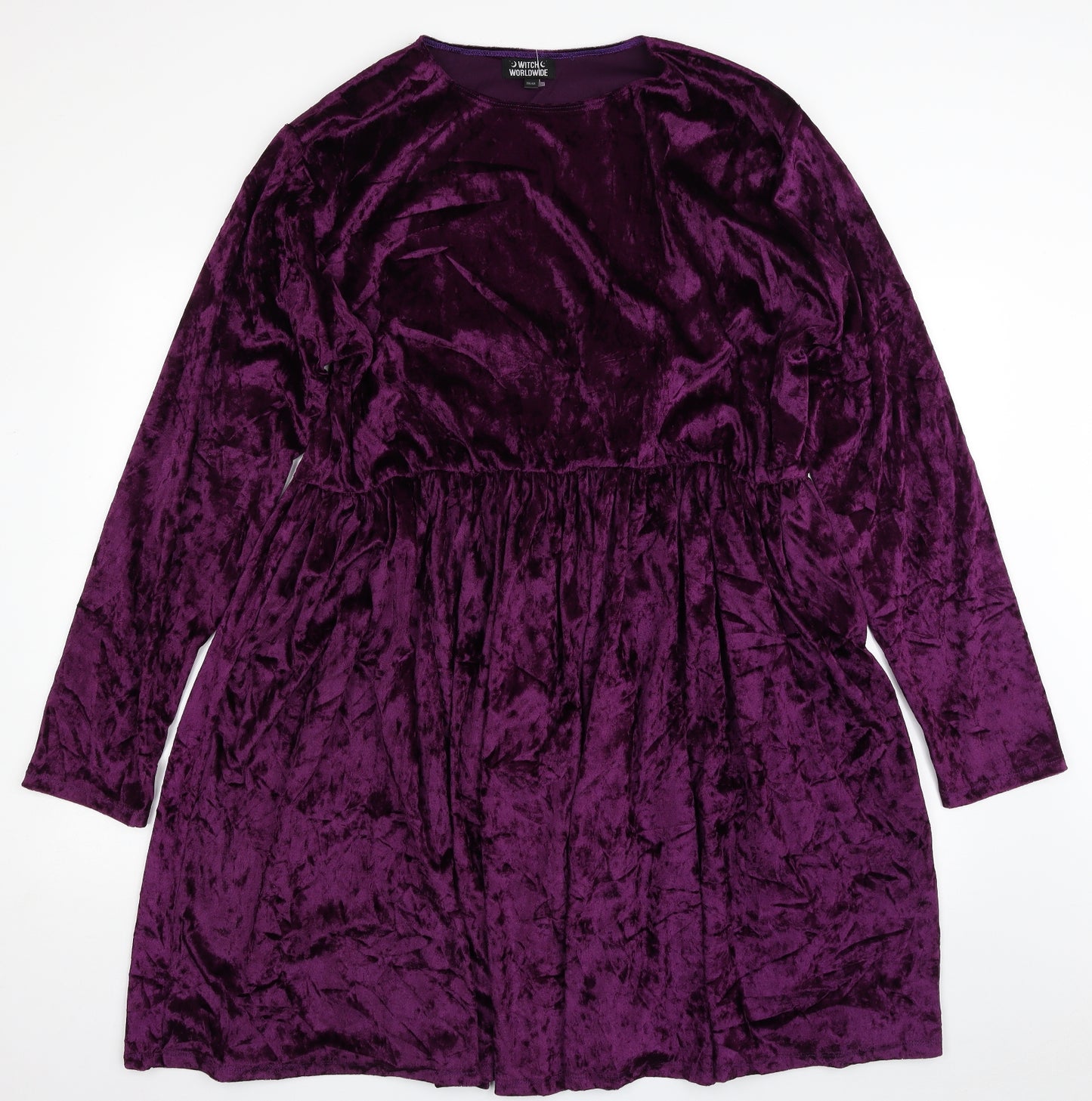 Witch Worldwide Womens Purple  Polyester Shift  Size 3XL  Boat Neck Pullover - Size 3X/4x