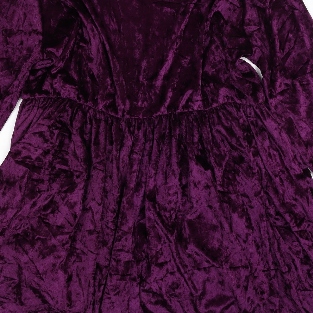 Witch Worldwide Womens Purple  Polyester Shift  Size 3XL  Boat Neck Pullover - Size 3X/4x