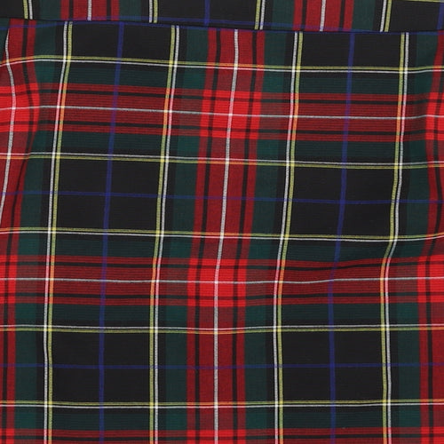 TU Womens Multicoloured Plaid Polyester A-Line Skirt Size 22   Zip