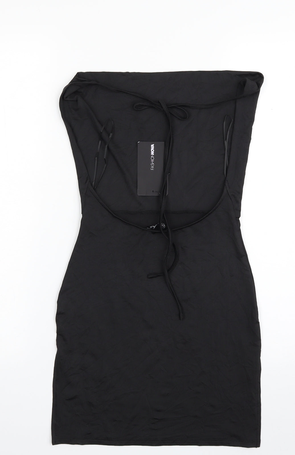 Fashion Nova Womens Black  Polyester Fit & Flare  Size XS  Halter Pullover