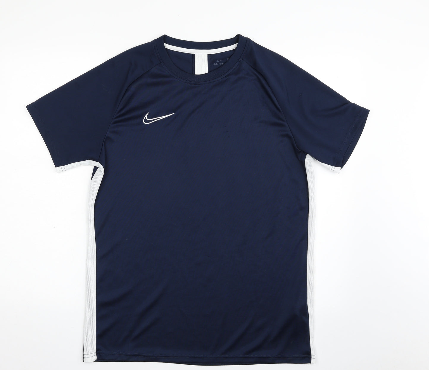 Nike Mens Blue  100% Polyester Pullover T-Shirt Size L Crew Neck Pullover - DRI-FIT