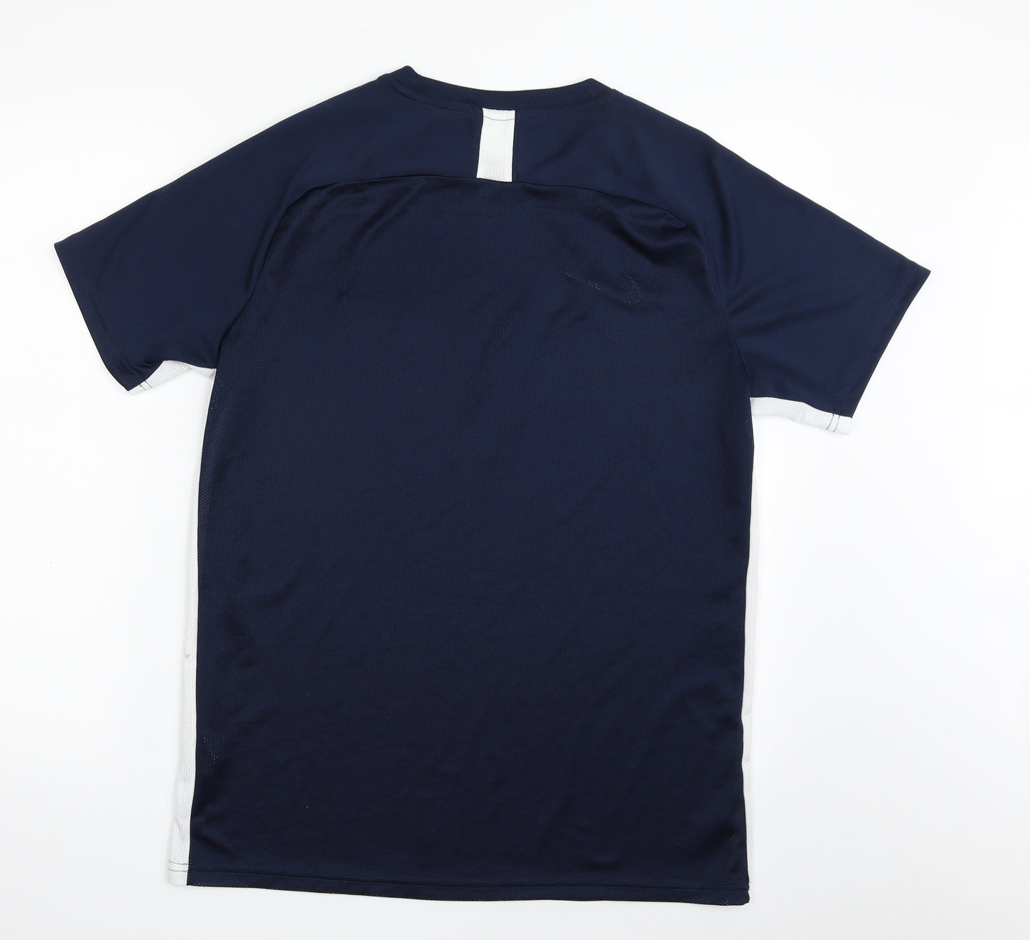 Nike Mens Blue  100% Polyester Pullover T-Shirt Size L Crew Neck Pullover - DRI-FIT
