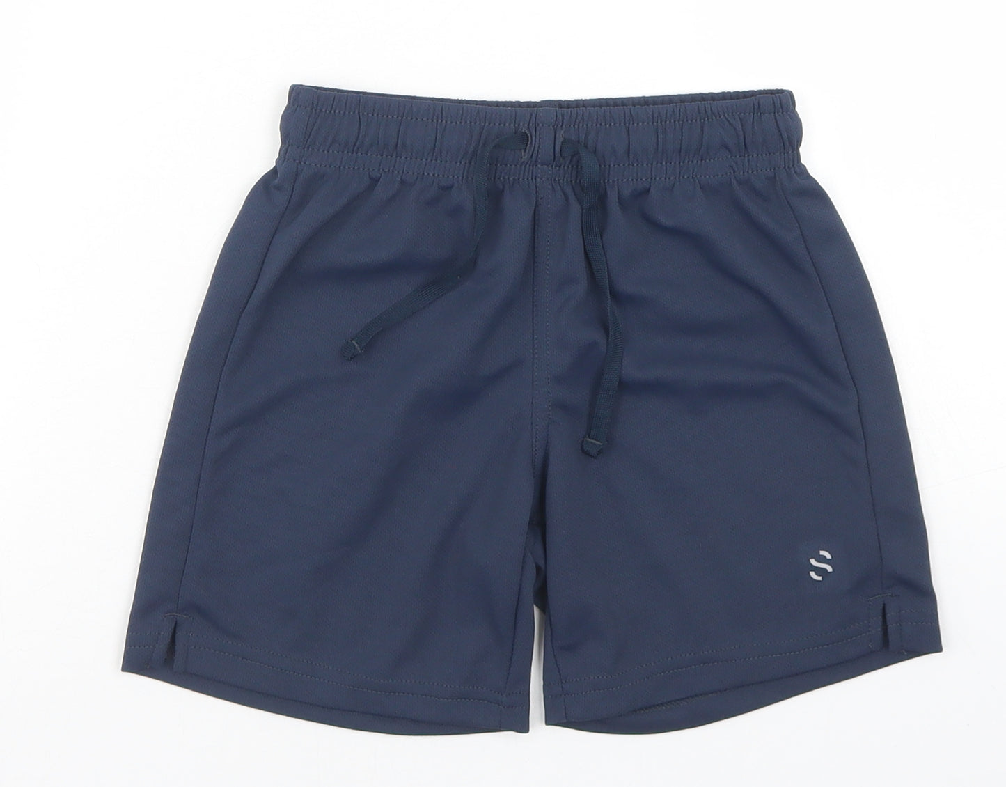 H&M Boys Blue  Polyester Sweat Shorts Size 4-5 Years  Regular Drawstring