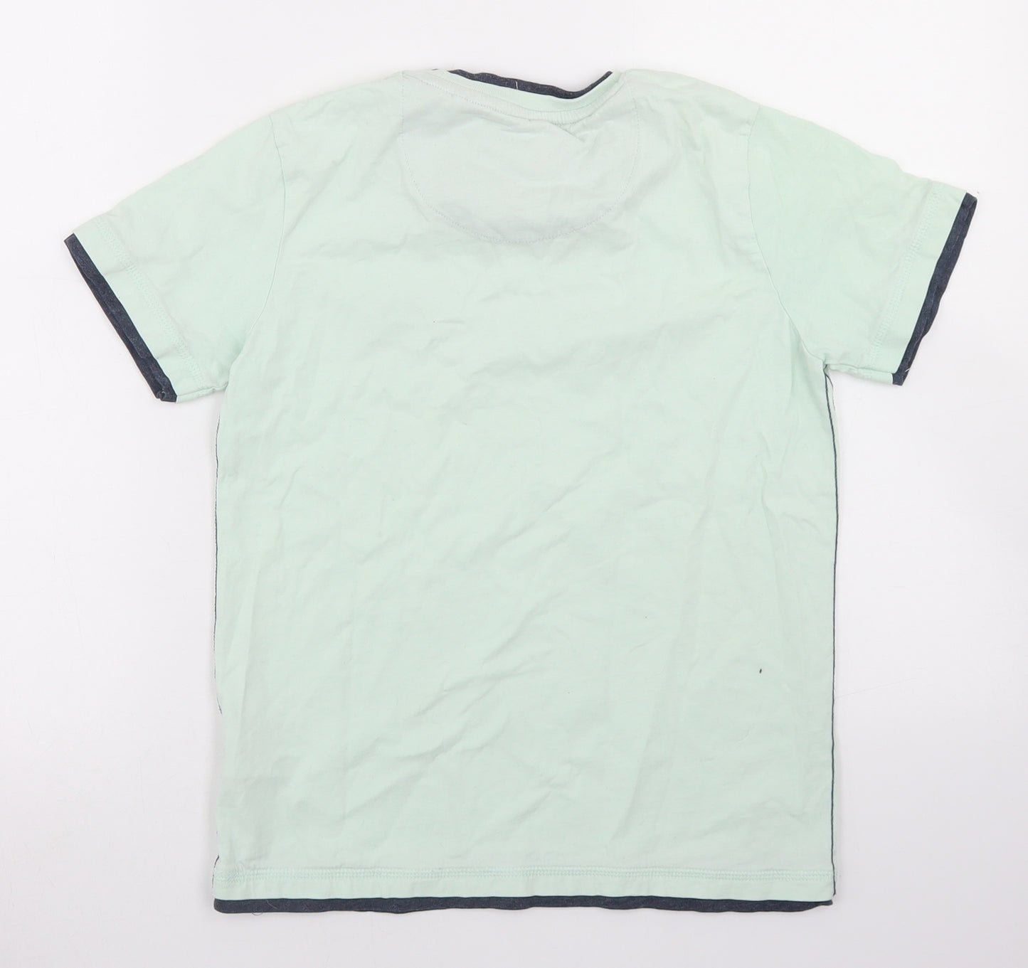 SoulCal&Co Boys Blue  Cotton Basic T-Shirt Size 13 Years Crew Neck