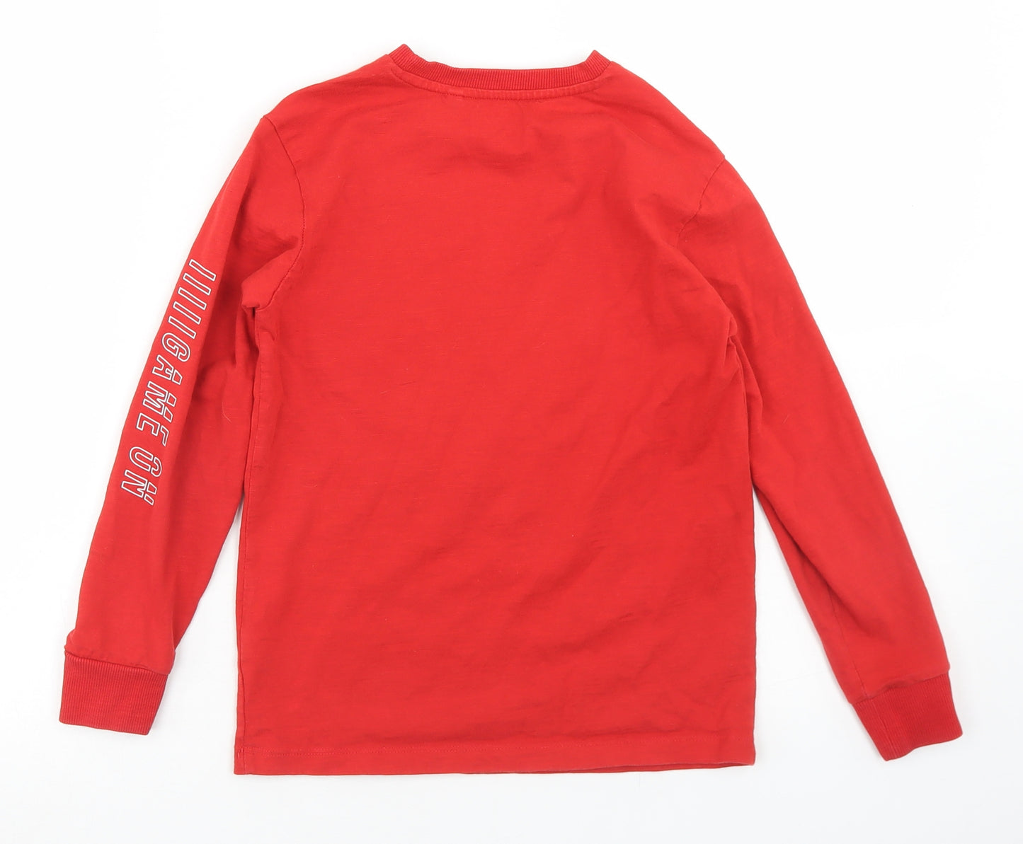 NEXT Boys Red  Cotton Basic T-Shirt Size 8 Years Crew Neck  - gAMING