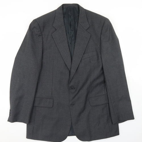 Wellington Mens Grey  Wool Jacket Blazer Size 42
