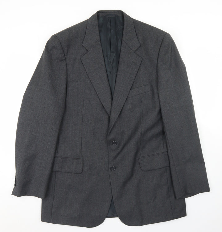 Wellington Mens Grey Wool Jacket Blazer Size 42