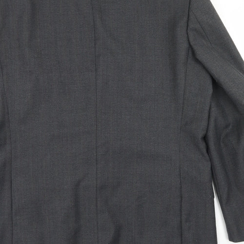 Wellington Mens Grey  Wool Jacket Blazer Size 42