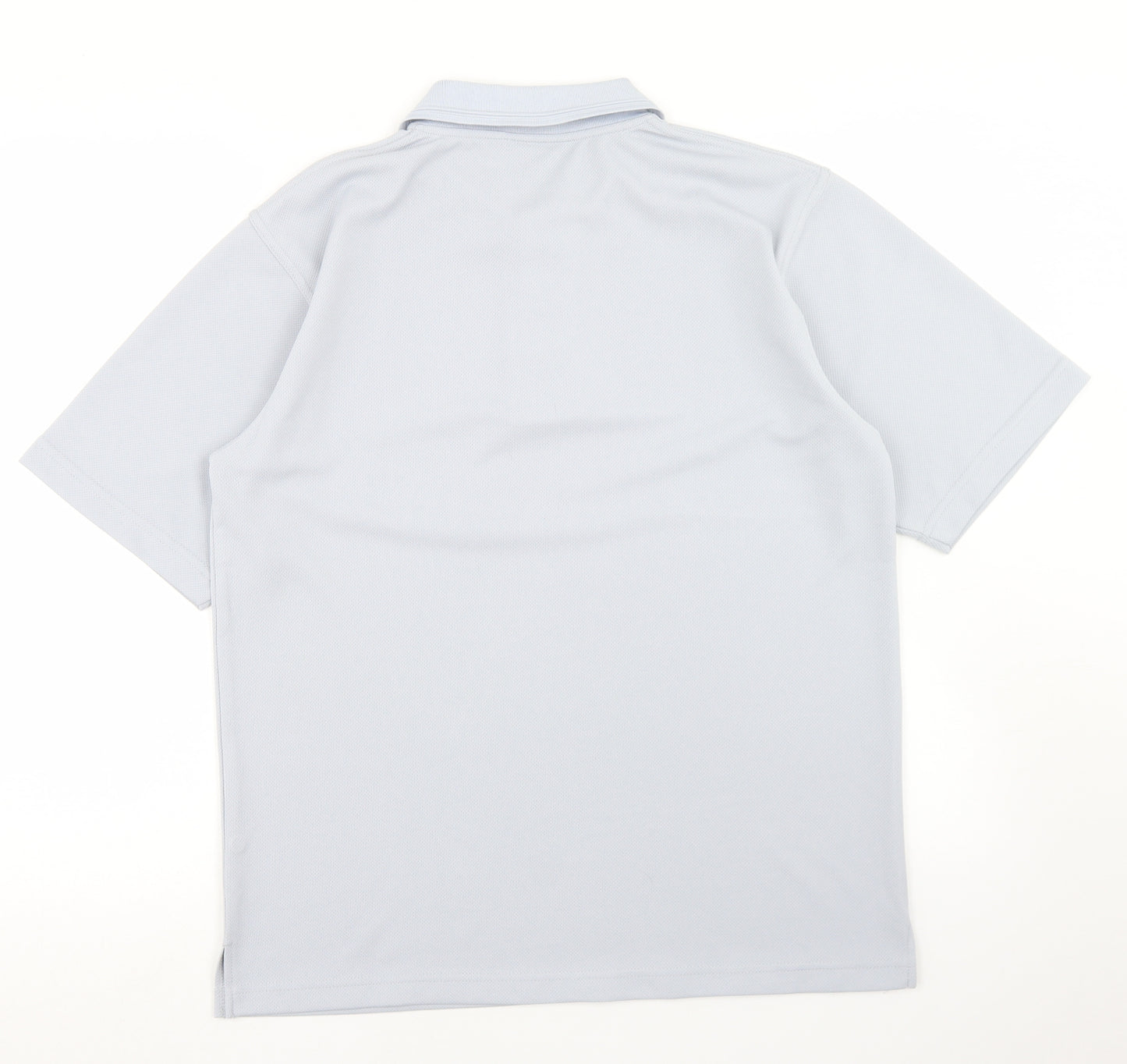 Cooltex Style Mens Blue  Polyester  Polo Size M Collared Button