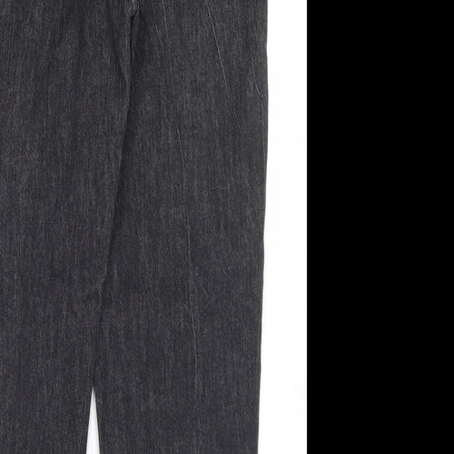 George Womens Black  Cotton Mom Jeans Size 14 L27 in Regular Button