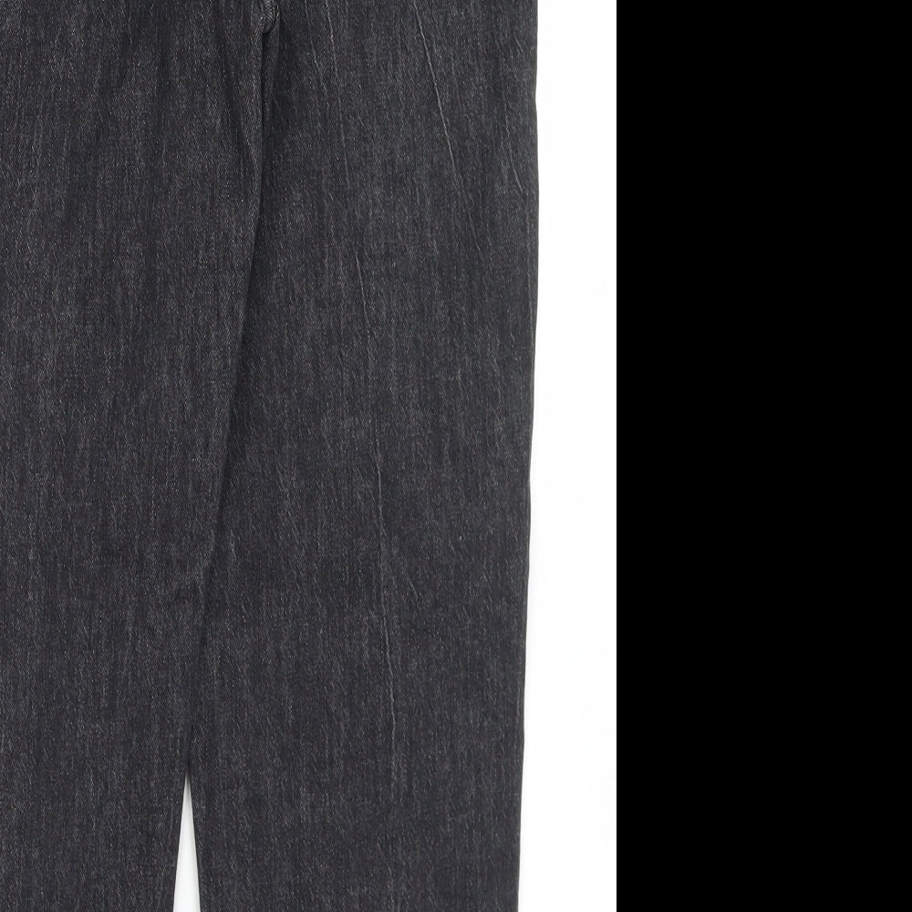 George Womens Black  Cotton Mom Jeans Size 14 L27 in Regular Button