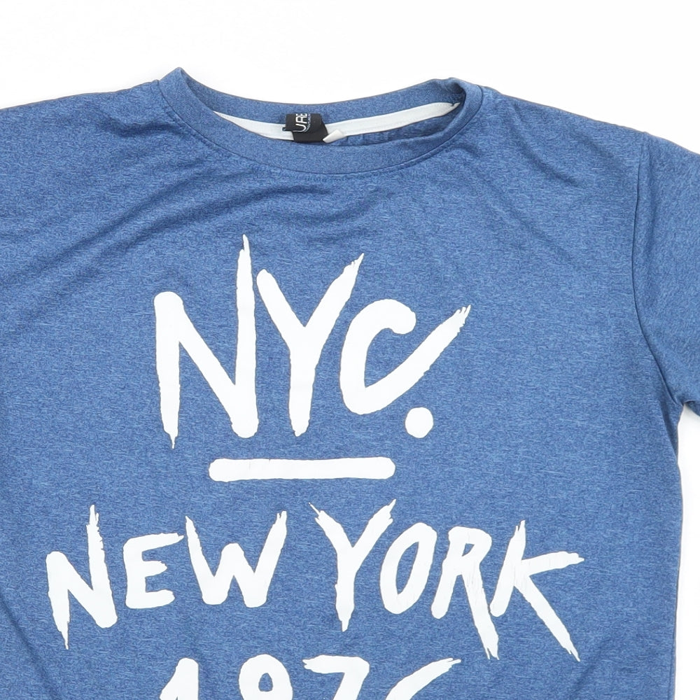 Urban Outlaws Boys Blue  Polyester Basic T-Shirt Size 13-14 Years Crew Neck  - NYC