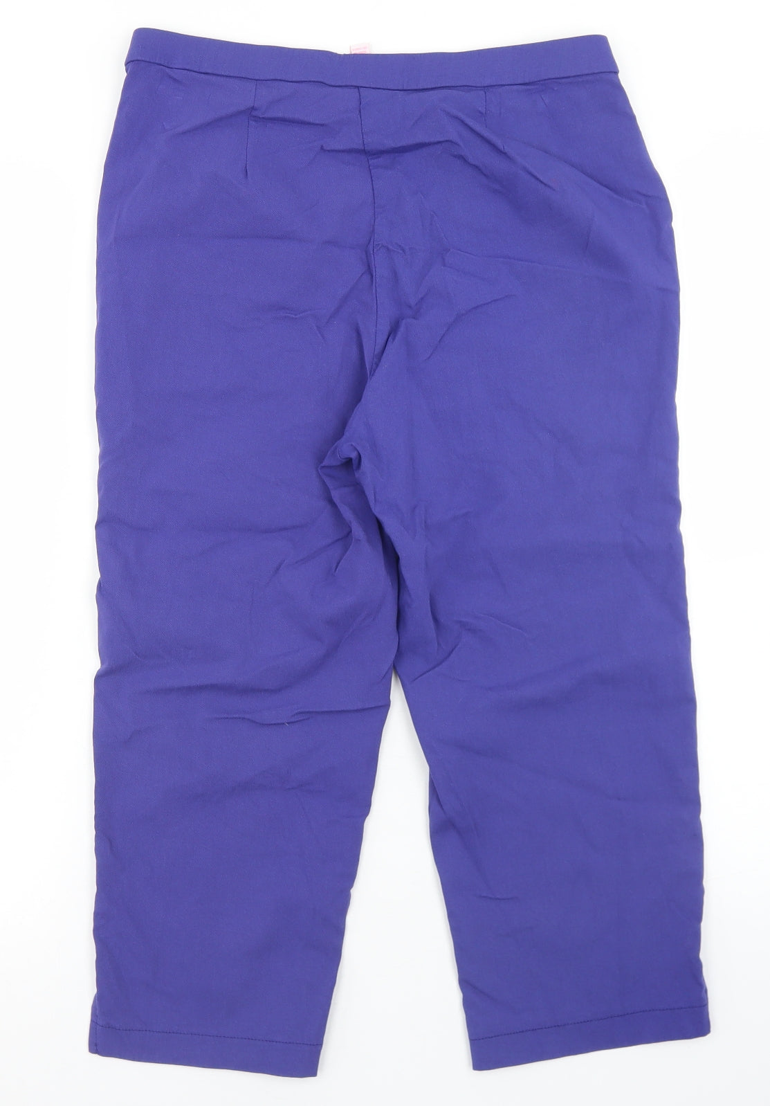 Julipa Womens Blue  Viscose Pedal Pusher Trousers Size 14 L20 in Regular