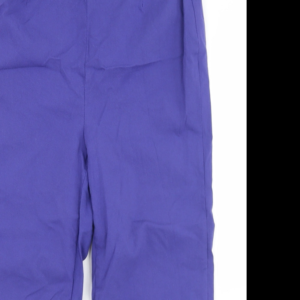Julipa Womens Blue  Viscose Pedal Pusher Trousers Size 14 L20 in Regular