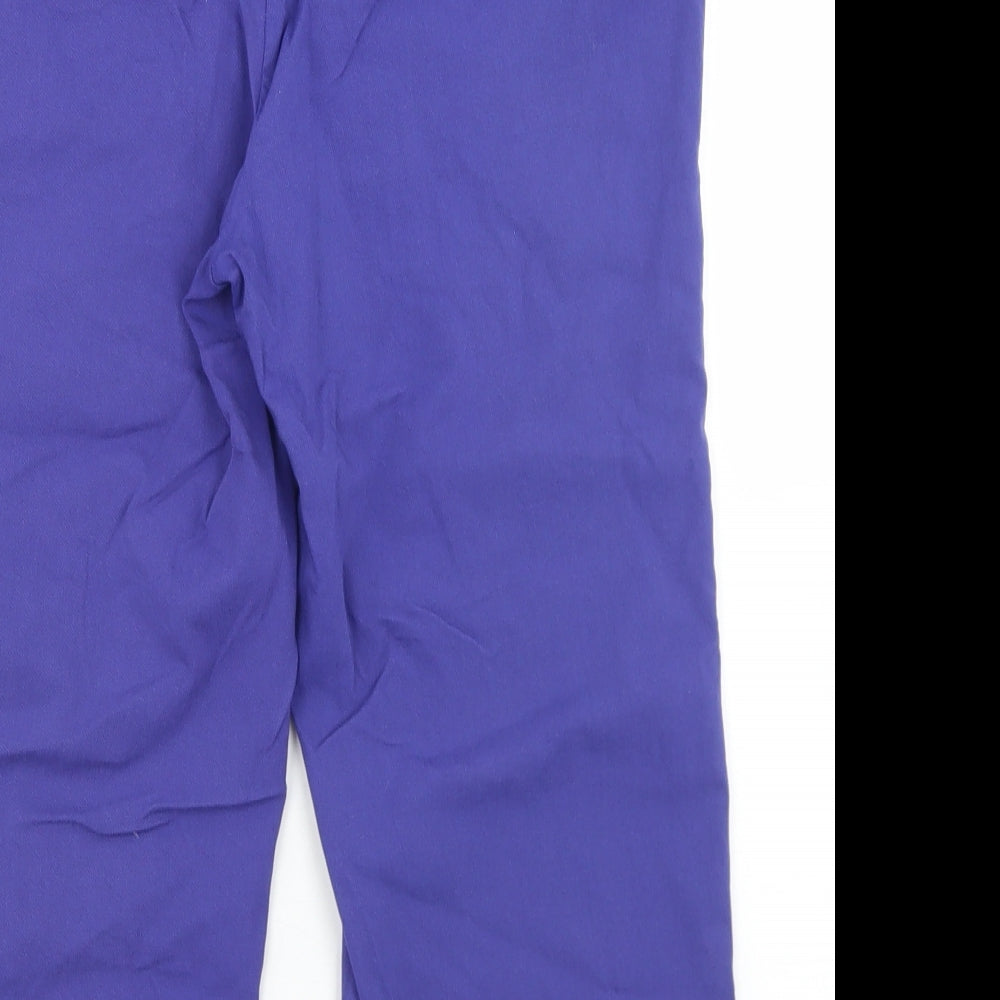 Julipa Womens Blue  Viscose Pedal Pusher Trousers Size 14 L20 in Regular
