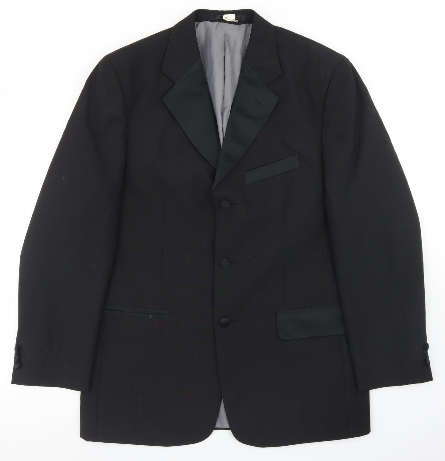 Armando Mens Black  Polyester Jacket Blazer Size 38