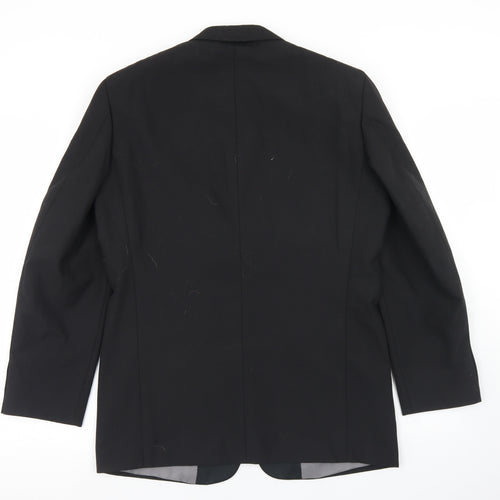 Armando Mens Black  Polyester Jacket Blazer Size 38