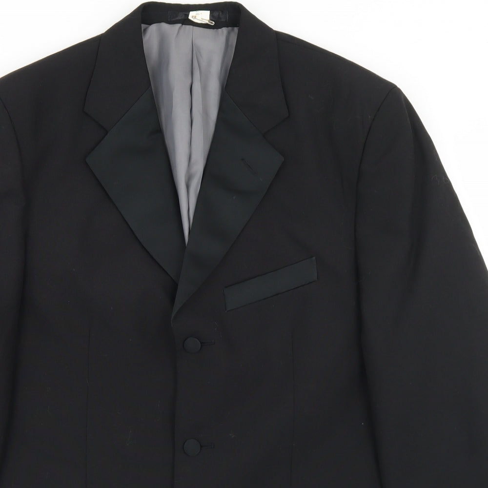 Armando Mens Black  Polyester Jacket Blazer Size 38