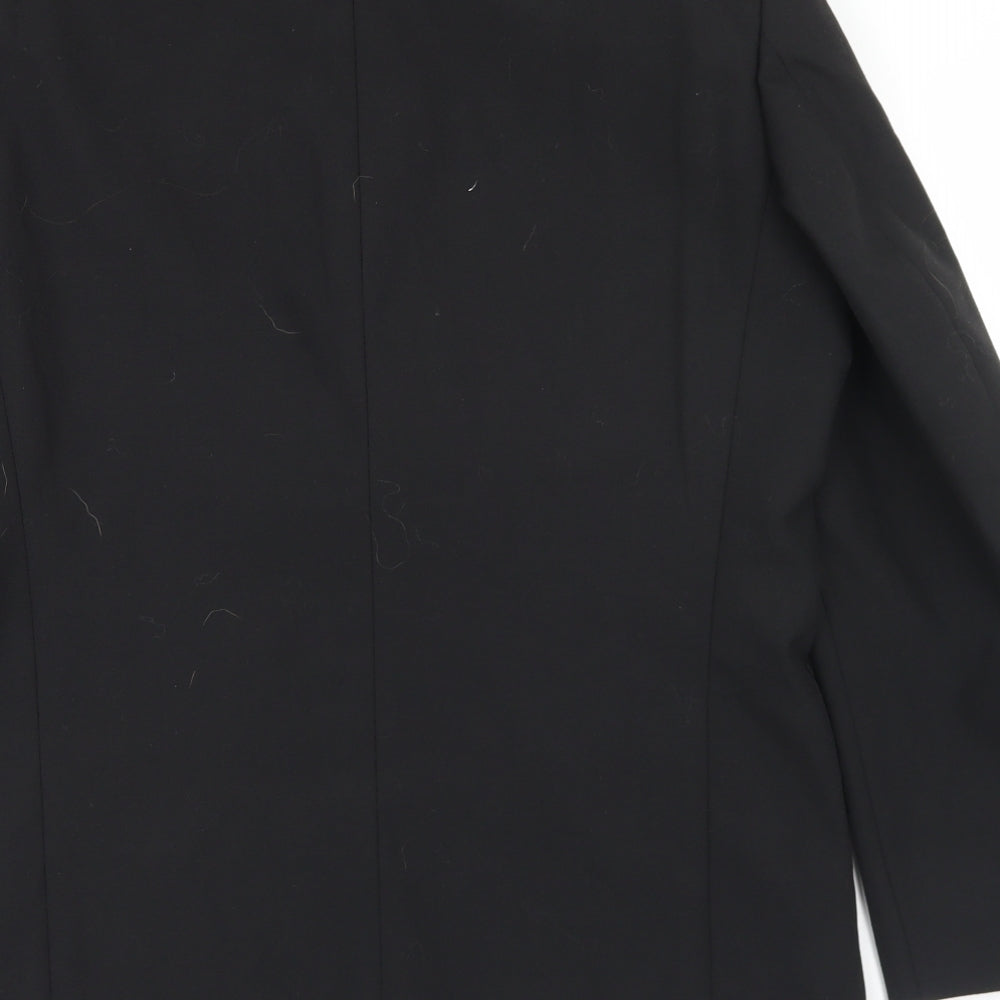 Armando Mens Black  Polyester Jacket Blazer Size 38