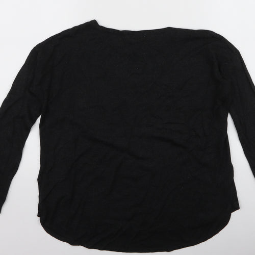 H&M Womens Grey  Acrylic Jersey T-Shirt Size XS Round Neck