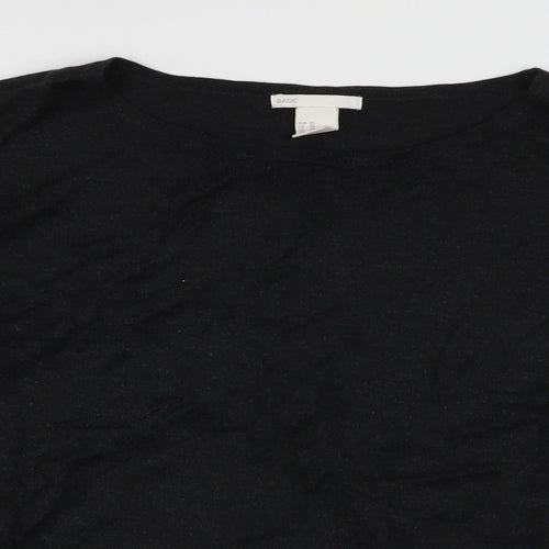 H&M Womens Grey  Acrylic Jersey T-Shirt Size XS Round Neck