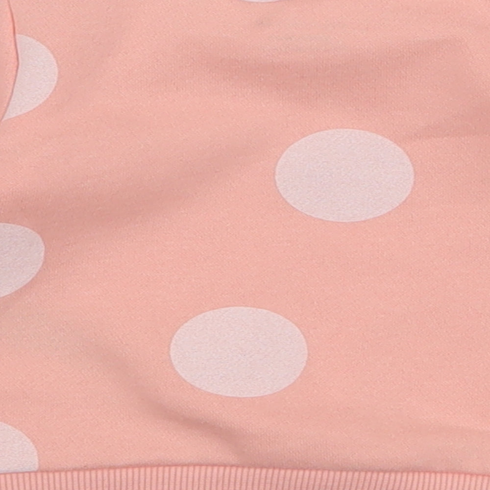 Primark Girls Orange Polka Dot Cotton Pullover Jumper Size 3-6 Months  Snap