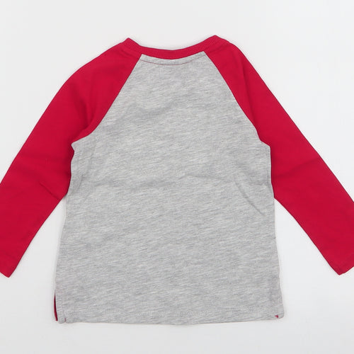 Preworn Boys Multicoloured  100% Cotton Jersey T-Shirt Size 12 Months Round Neck Snap - Christmas